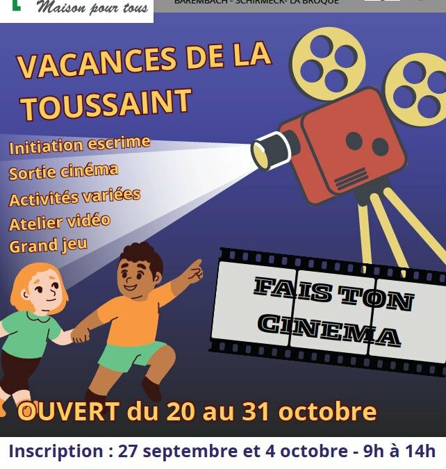 Centre de Loisirs – Vacances de la Toussaint 2025 à la MJC 🎬