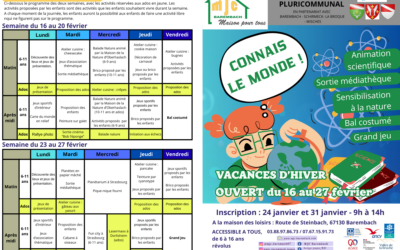 ❄️ Centre de loisirs d’hiver à la MJC de Barembach