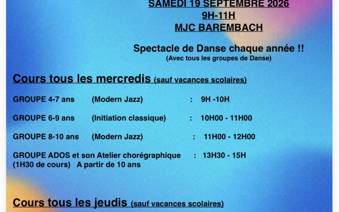 Programme danse 2026 / 2027