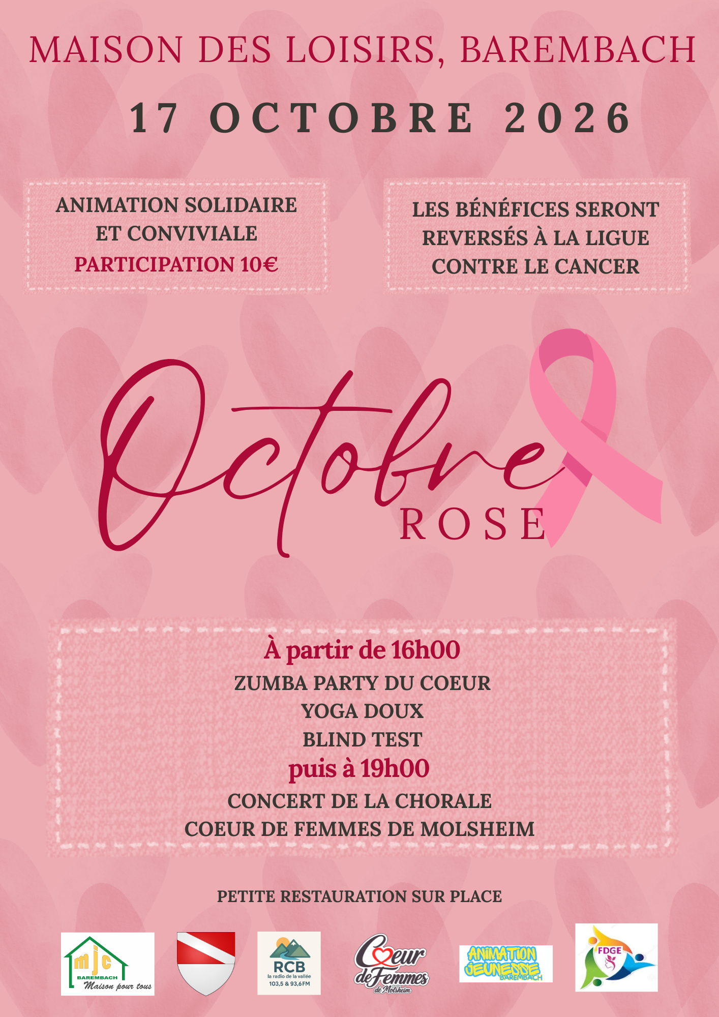 Octobre rose MJC 17.10.2026